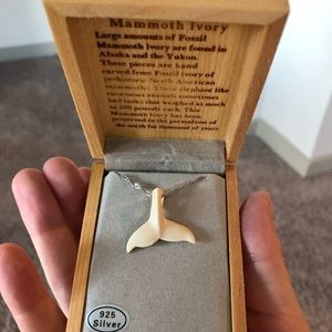 Mammoth Ivory Whale Fin Necklace